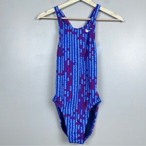Nike Women's Hydrastrong Stars & Stripes One Piece Swim Suit Size 6; Beach, Pool